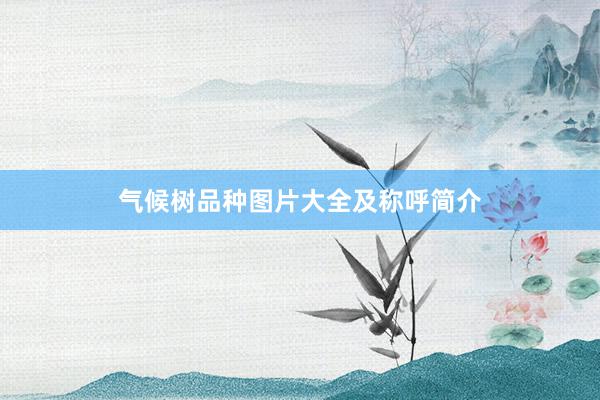 气候树品种图片大全及称呼简介