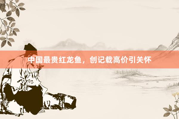 中国最贵红龙鱼，创记载高价引关怀